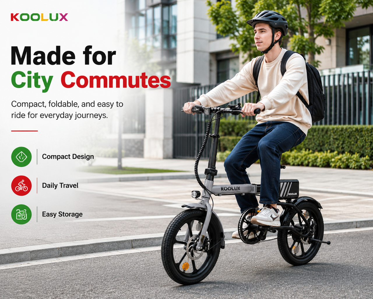 KOOLUX X11S Folding Electric Bike 750W / 15.5mph – Dual Battery 48V Fat Tyre E-Bike