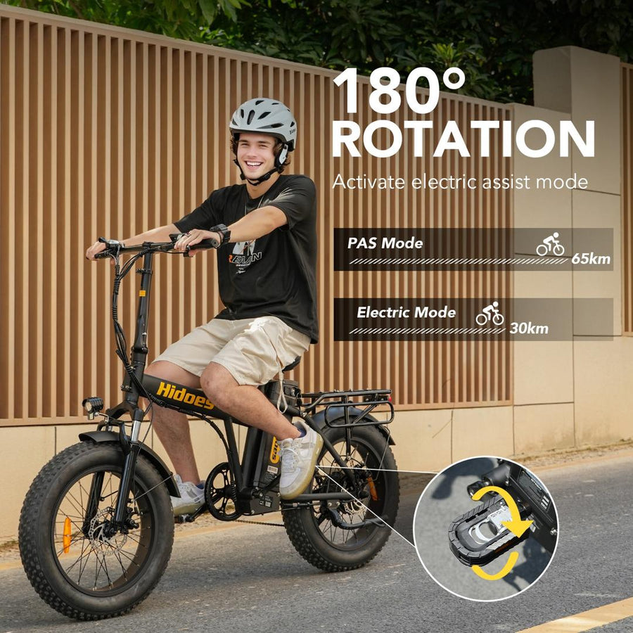 Hidoes F3 Pro Fat Tyre Electric Bike – 48V 13Ah Folding E-Bike with 65km Range