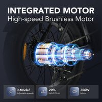 Thumbnail for Hidoes F3 Pro Fat Tyre Electric Bike – 48V 13Ah Folding E-Bike with 65km Range