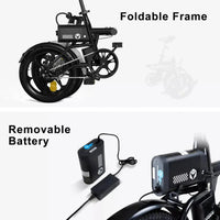 Thumbnail for KOOLUX X1 Folding Electric Bike 250W – 16 Inch E-Bike with Removable Battery