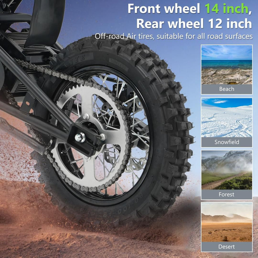 VIPCOO H3 Electric Dirt Bike 3500W – 48V 23Ah Off-Road E-Bike