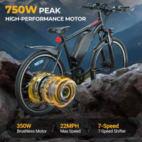 Thumbnail for Ladped BK900 Electric Mountain Bike 350W / 15.5mph – 26-Inch E-Bike